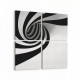 10276K4 Abstract Girdap Görsel Kare 4'lü Kanvas Tablo