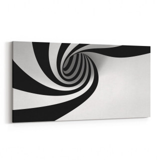 10276YD Abstract Girdap Görsel Yatay Dar Kanvas Tablo
