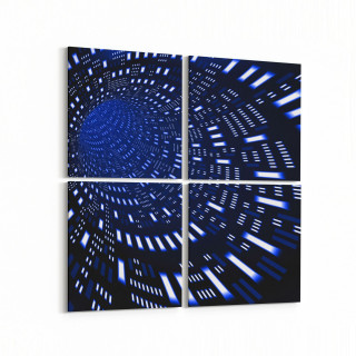 10278K4 Abstract Girdap Görsel Kare 4'lü Kanvas Tablo