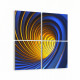 10279K4 Abstract Girdap Görsel Kare 4'lü Kanvas Tablo