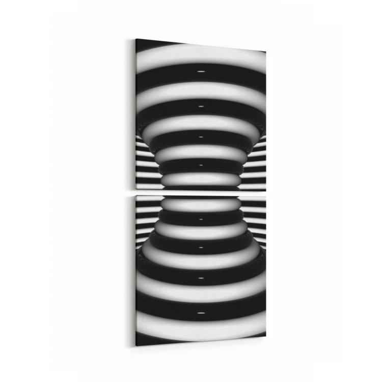 10280K2D Abstract Girdap Görsel Kare 2'li Dikey Kanvas Tablo