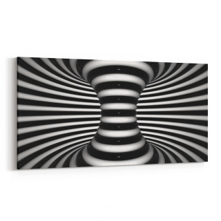 10280YD Abstract Girdap Görsel Yatay Dar Kanvas Tablo