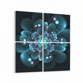 10367K4 Abstract Görsel Kare 4'lü Kanvas Tablo