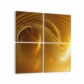 10369K4 Abstract Görsel Kare 4'lü Kanvas Tablo