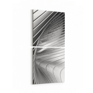 10370K2D Abstract Görsel Kare 2'li Dikey Kanvas Tablo