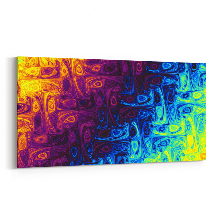 10387YD Abstract Görsel Yatay Dar Kanvas Tablo