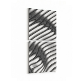 10390K2D Abstract Görsel Kare 2'li Dikey Kanvas Tablo