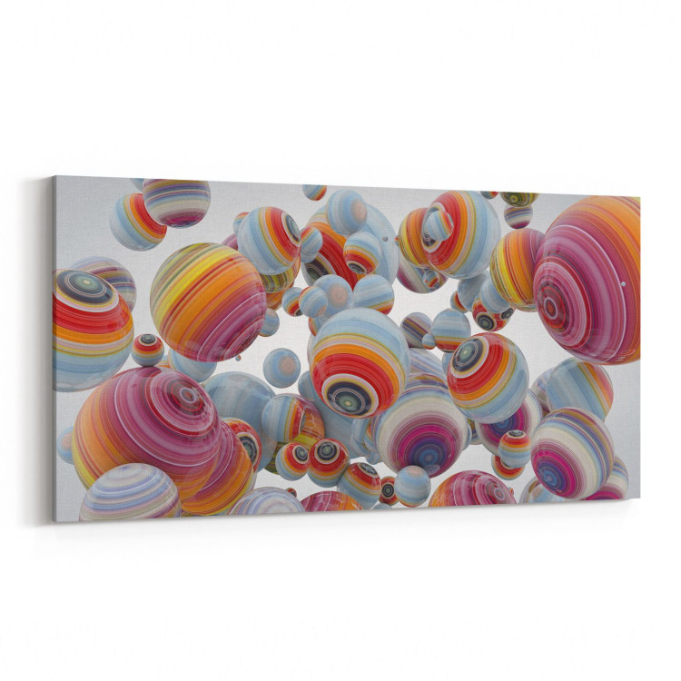 10392YD Abstract Görsel Yatay Dar Kanvas Tablo