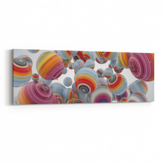 10392YI Abstract Görsel Yatay İnce Kanvas Tablo