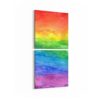 10393K2D Abstract Görsel Kare 2'li Dikey Kanvas Tablo