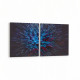 10396K2Y Abstract Görsel Kare 2'li Yatay Kanvas Tablo