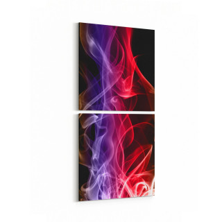 10399K2D Abstract Görsel Kare 2'li Dikey Kanvas Tablo