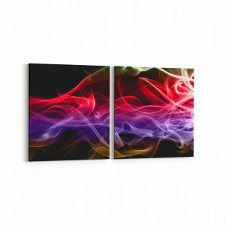 10399K2Y Abstract Görsel Kare 2'li Yatay Kanvas Tablo