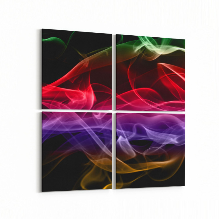 10399K4 Abstract Görsel Kare 4'lü Kanvas Tablo