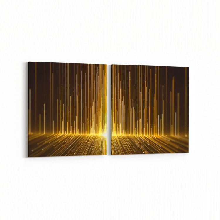 10414K2Y Abstract Görsel Kare 2'li Yatay Kanvas Tablo