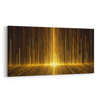 10414YD Abstract Görsel Yatay Dar Kanvas Tablo