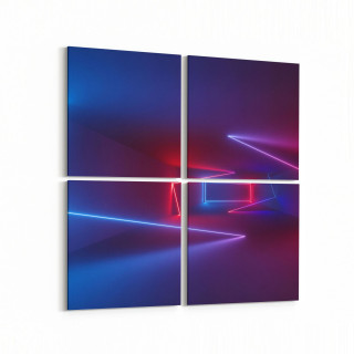 10423K4 Abstract Tünel Görsel Kare 4'lü Kanvas Tablo