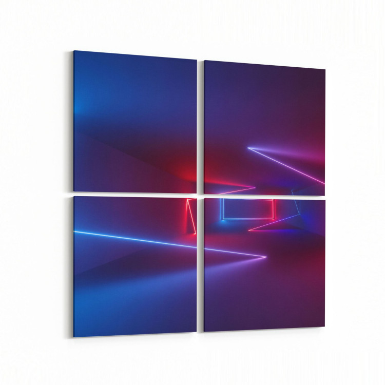 10423K4 Abstract Tünel Görsel Kare 4'lü Kanvas Tablo
