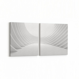 10424K2Y Abstract Tünel Görsel Kare 2'li Yatay Kanvas Tablo