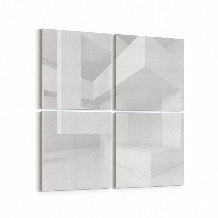 10425K4 Abstract Tünel Görsel Kare 4'lü Kanvas Tablo