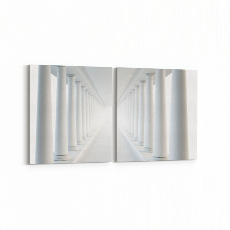 10426K2Y Abstract Tünel Görsel Kare 2'li Yatay Kanvas Tablo