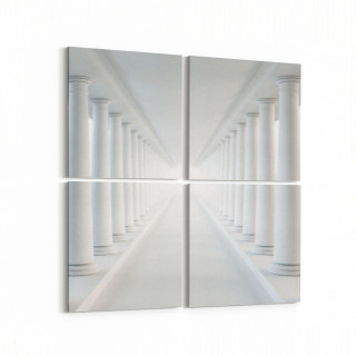 10426K4 Abstract Tünel Görsel Kare 4'lü Kanvas Tablo