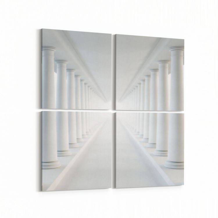 10426K4 Abstract Tünel Görsel Kare 4'lü Kanvas Tablo