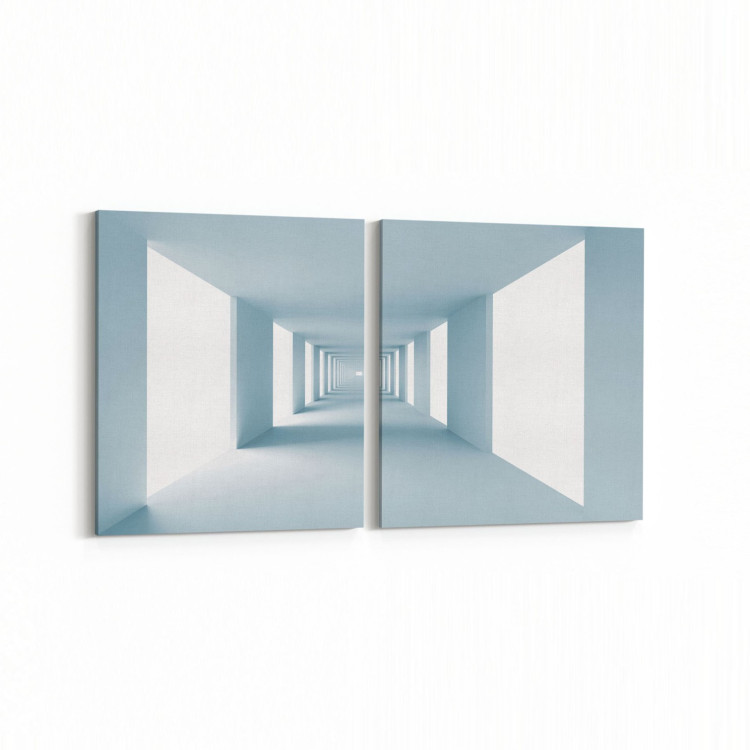 10430K2Y Abstract Tünel Görsel Kare 2'li Yatay Kanvas Tablo