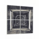 10434K4 Abstract Tünel Görsel Kare 4'lü Kanvas Tablo
