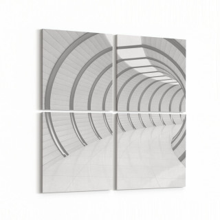 10438K4 Abstract Tünel Görsel Kare 4'lü Kanvas Tablo