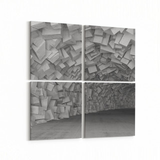 10440K4 Abstract Tünel Görsel Kare 4'lü Kanvas Tablo