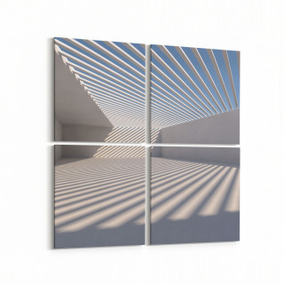 10441K4 Abstract Tünel Görsel Kare 4'lü Kanvas Tablo