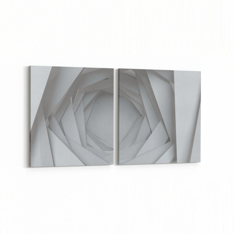 10442K2Y Abstract Tünel Görsel Kare 2'li Yatay Kanvas Tablo