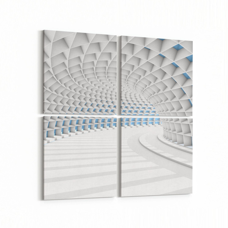 10443K4 Abstract Tünel Görsel Kare 4'lü Kanvas Tablo