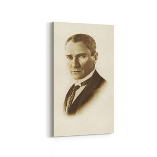 12411DD Mustafa Kemal Atatürk Dikey Dar Kanvas Tablo