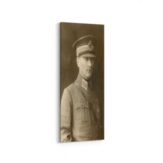 12412DI Mustafa Kemal Atatürk Dikey İnce Kanvas Tablo