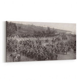 12414YD Mustafa Kemal Atatürk Yatay Dar Kanvas Tablo