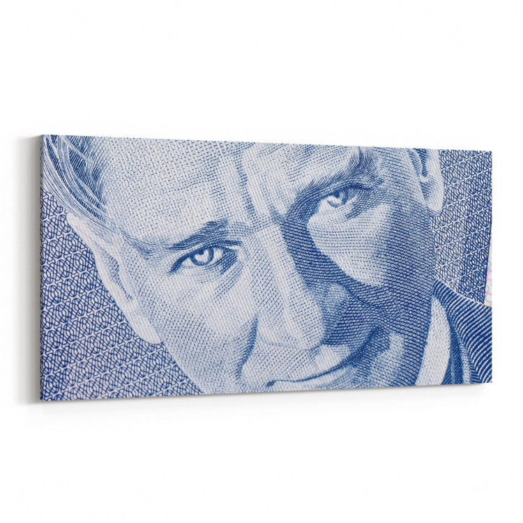 12416YD Mustafa Kemal Atatürk Yatay Dar Kanvas Tablo