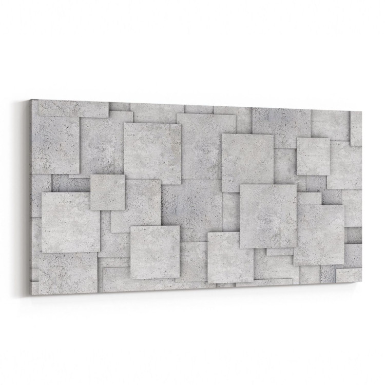 12443YD Beton Görseli Yatay Dar Kanvas Tablo