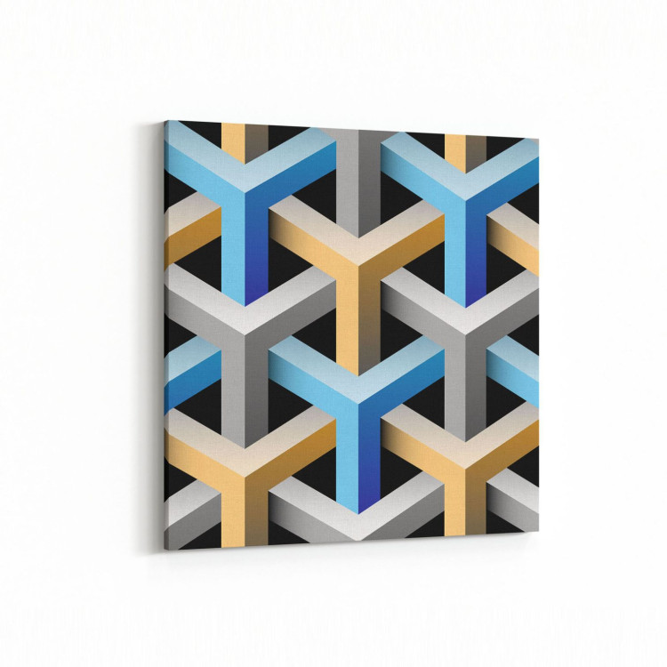 14910K Geometrik Desen Görseli Kare Kanvas Tablo