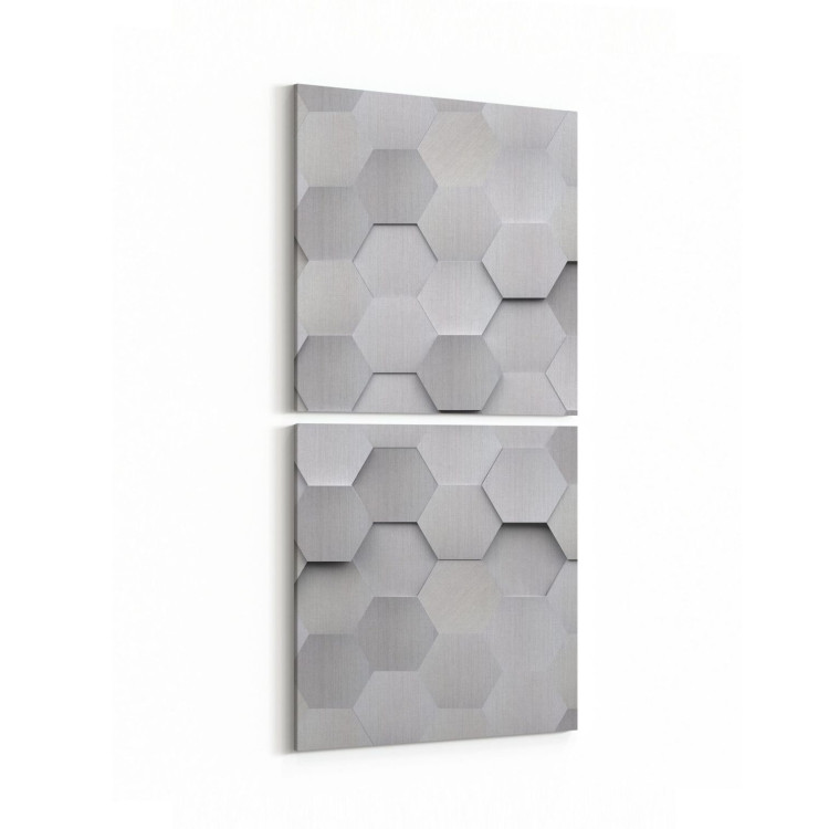 14940K2D Geometrik Desen Görseli Kare 2'li Dikey Kanvas Tablo