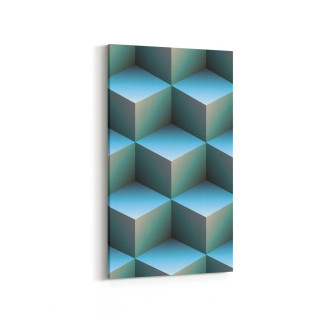 14946DD Geometrik Desen Görseli Dikey Dar Kanvas Tablo