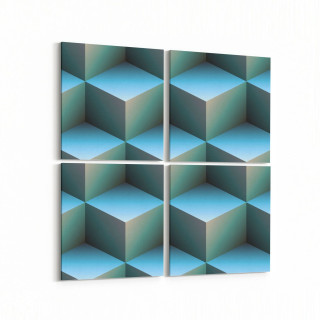 14946K4 Geometrik Desen Görseli Kare 4'lü Kanvas Tablo