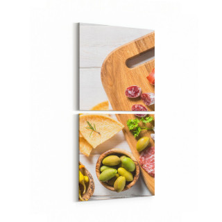 14999K2D Gıda Görseli 2'li Dikey Kanvas Tablo