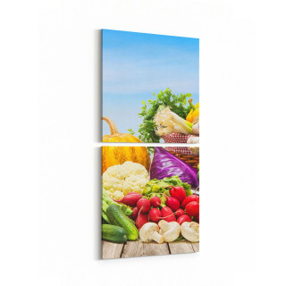 15275K2D Gıda Görseli 2'li Dikey Kanvas Tablo