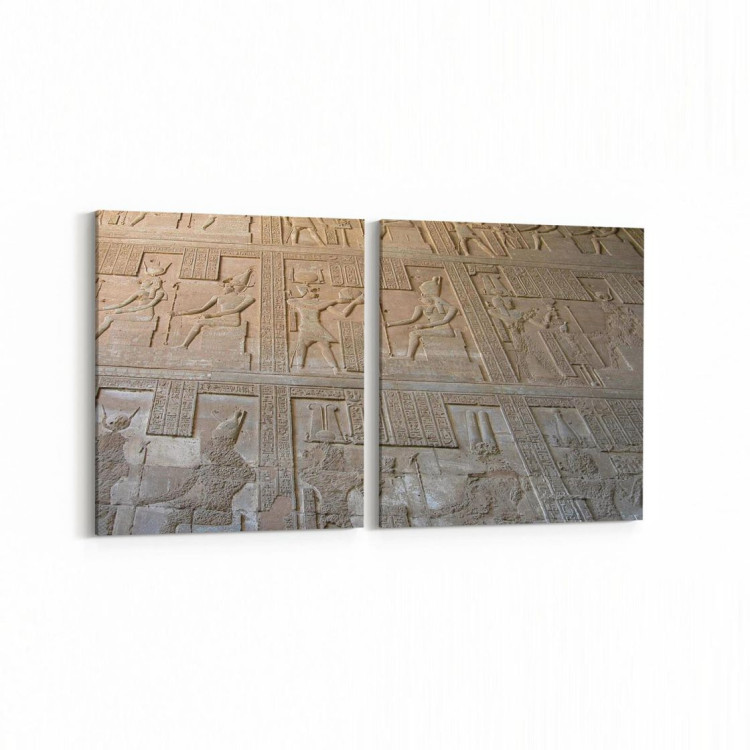 16254K2Y Heykel / Sanat Görseli Kare 2'li Yatay Kanvas Tablo