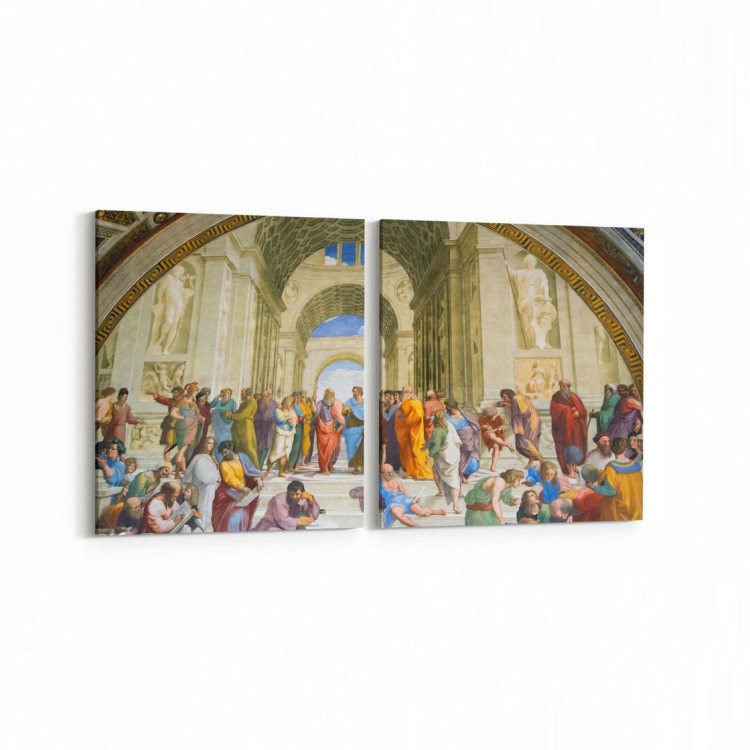 16259K2Y Heykel / Sanat Görseli Kare 2'li Yatay Kanvas Tablo