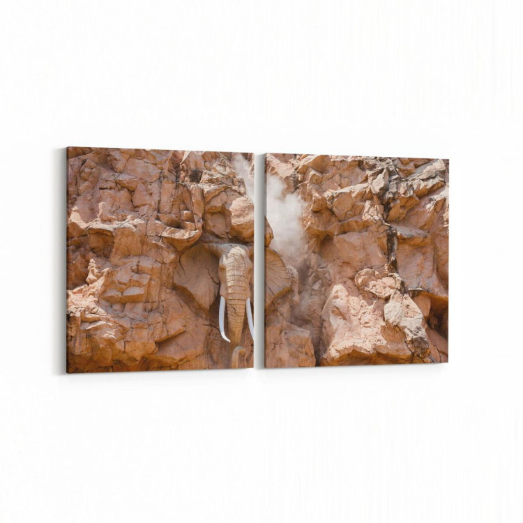 16261K2Y Heykel / Sanat Görseli Kare 2'li Yatay Kanvas Tablo