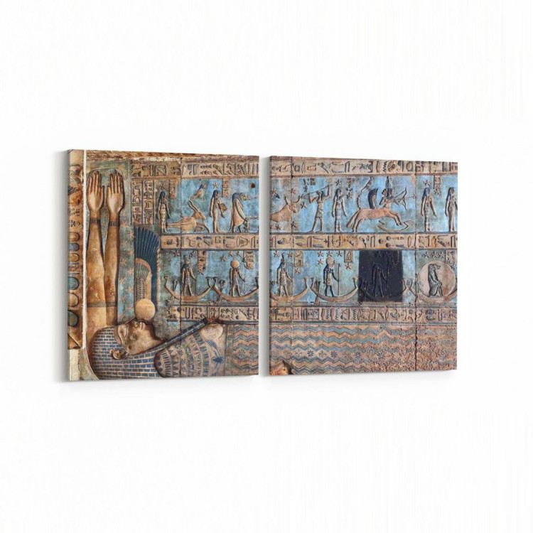 16262K2Y Heykel / Sanat Görseli Kare 2'li Yatay Kanvas Tablo