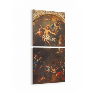 16276K2D Heykel / Sanat Görseli Kare 2'li Dikey Kanvas Tablo